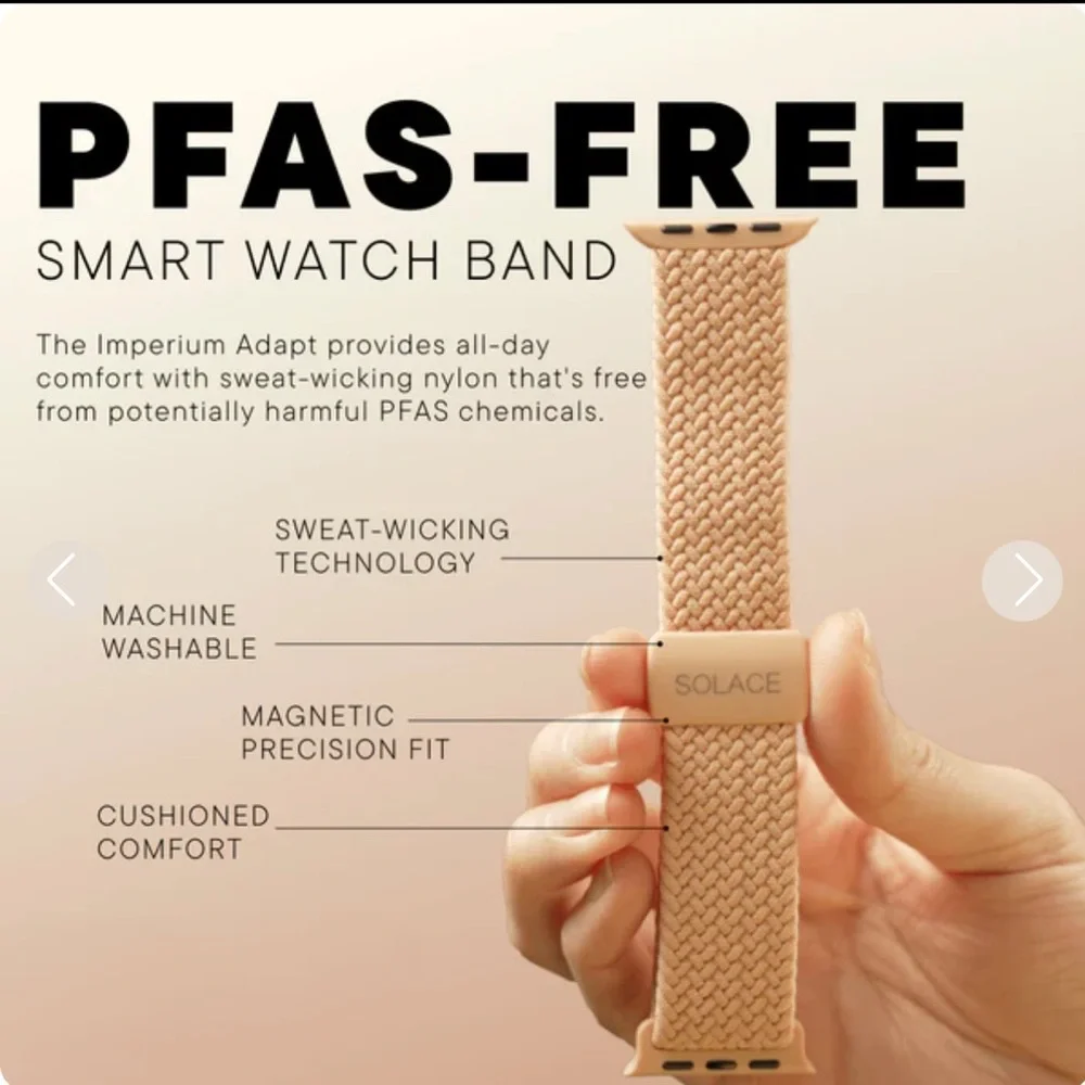 Solace Cream Braided Loop Watch Band for Women - Picture 8 of 10